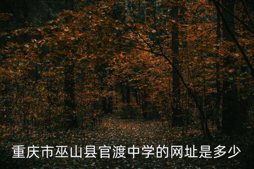 重慶市巫山縣官渡中學的網址是多少