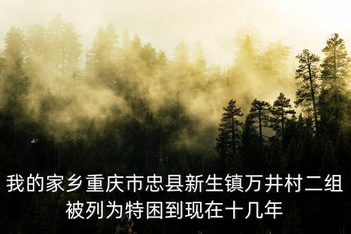 我的家鄉(xiāng)重慶市忠縣新生鎮(zhèn)萬(wàn)井村二組被列為特困到現(xiàn)在十幾年