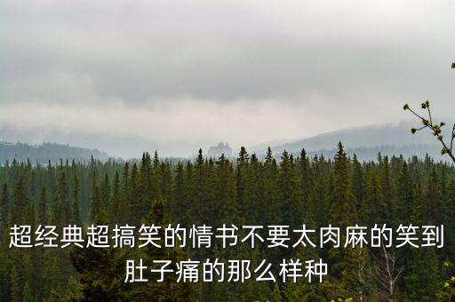 搞笑情書，超經典超搞笑的情書不要太肉麻的笑到肚子痛的那么樣種