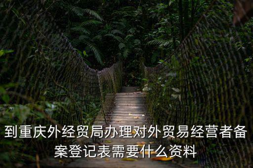 到重慶外經貿局辦理對外貿易經營者備案登記表需要什么資料