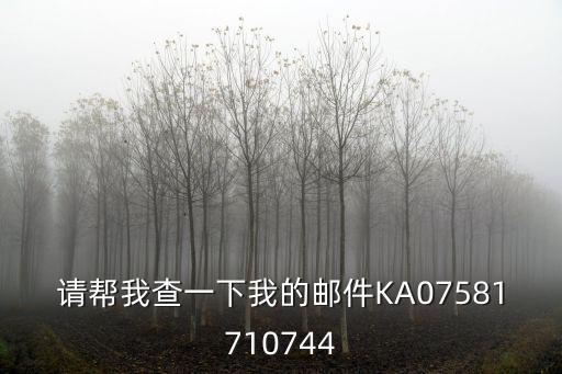 請幫我查一下我的郵件KA07581710744