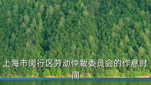 上海市閔行區勞動仲裁委員會的作息時間