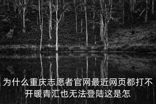 為什么重慶志愿者官網最近網頁都打不開暖青匯也無法登陸這是怎