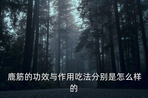  鹿筋的功效與作用吃法分別是怎么樣的
