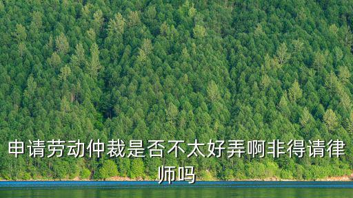 申請勞動仲裁是否不太好弄啊非得請律師嗎