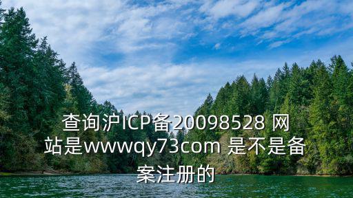 查詢滬ICP備20098528 網(wǎng)站是wwwqy73com 是不是備案注冊的