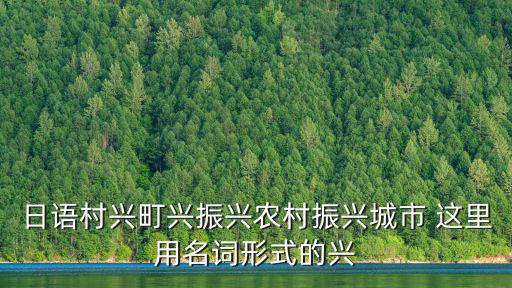 日語村興町興振興農村振興城市 這里用名詞形式的興
