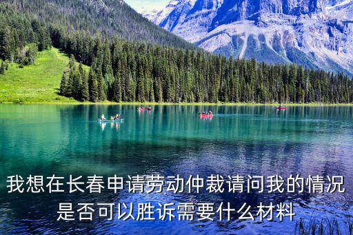 我想在長春申請勞動仲裁請問我的情況是否可以勝訴需要什么材料