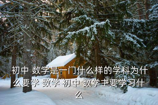  初中 數學是一門什么樣的學科為什么要學 數學 初中 數學主要學習什么