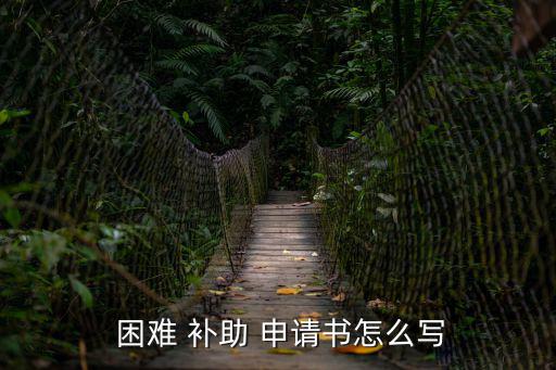  困難 補助 申請書怎么寫
