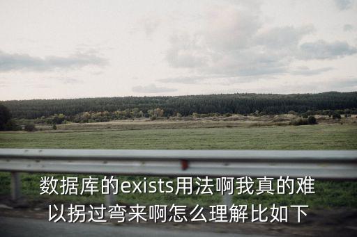 數(shù)據(jù)庫的exists用法啊我真的難以拐過彎來啊怎么理解比如下