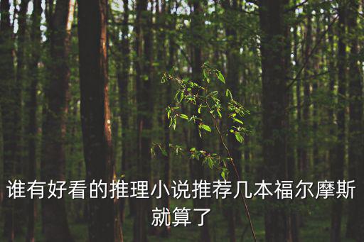 誰有好看的推理小說推薦幾本福爾摩斯就算了