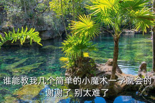 誰能教我幾個簡單的小魔術一學就會的謝謝了 別太難了