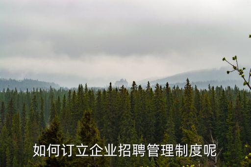 招聘管理制度，招聘管理制度