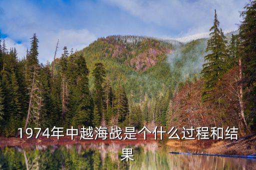 1974年中越海戰是個什么過程和結果