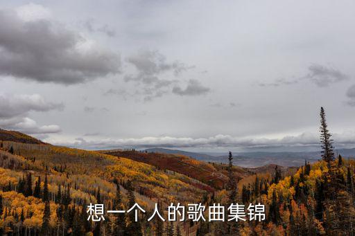 想念一個人的歌曲，想一個人的歌曲集錦