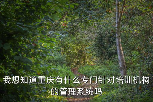我想知道重慶有什么專門針對培訓機構的管理系統嗎