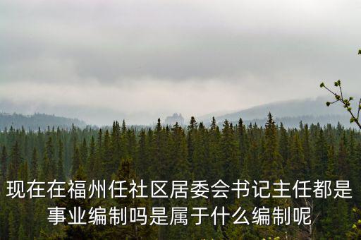 居委書記轉事業編，現在在福州任社區居委會書記主任都是事業編制嗎是屬于什么編制呢