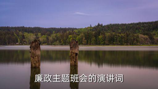 廉政主題班會(huì)的演講詞