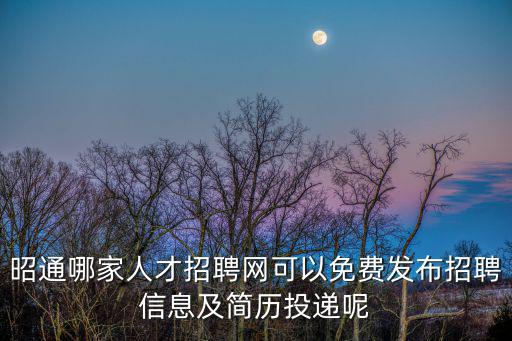 昭通哪家人才招聘網(wǎng)可以免費(fèi)發(fā)布招聘信息及簡歷投遞呢