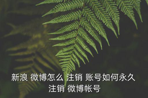 新浪 微博怎么 注銷 賬號如何永久 注銷 微博帳號