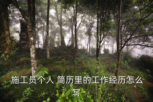 施工員簡歷,簡歷要突出重點對申請工作有意義經(jīng)歷一定不能錯過
