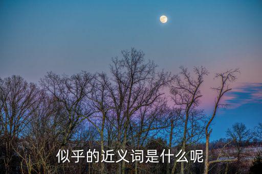 好像近義詞，好像的近義詞什么