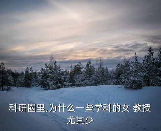 科研圈里,為什么一些學科的女 教授尤其少