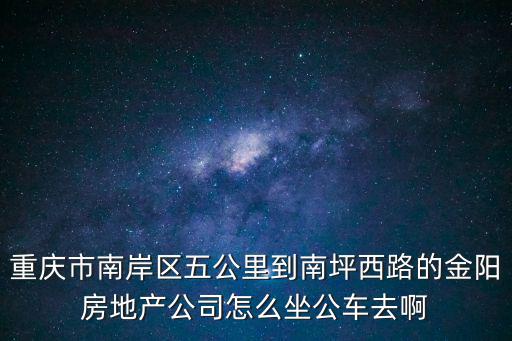 重慶市南岸區五公里到南坪西路的金陽房地產公司怎么坐公車去啊