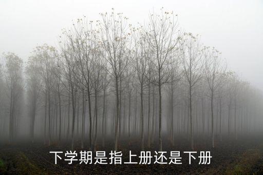 下學期是指上冊還是下冊