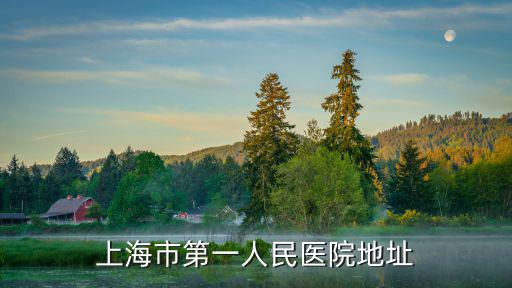 上海市第一人民醫院地址