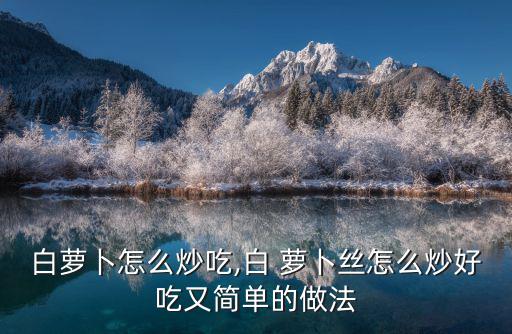 白蘿卜怎么炒吃,白 蘿卜絲怎么炒好吃又簡單的做法