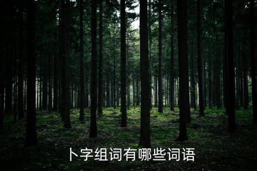 卜字組詞有哪些詞語