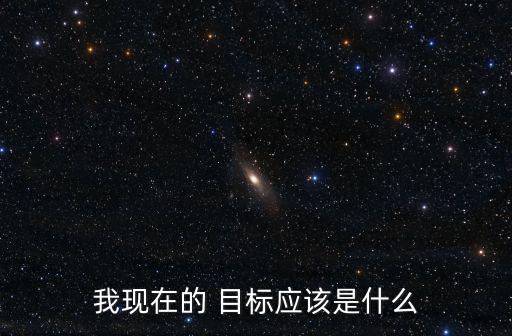 我現在的 目標應該是什么