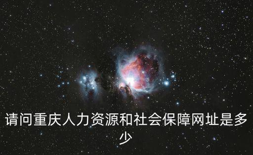 請問重慶人力資源和社會保障網址是多少