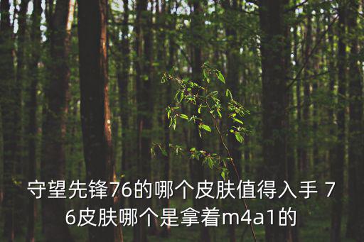 守望先鋒76的哪個皮膚值得入手 76皮膚哪個是拿著m4a1的