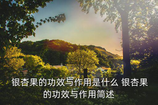  銀杏果的功效與作用是什么 銀杏果的功效與作用簡(jiǎn)述