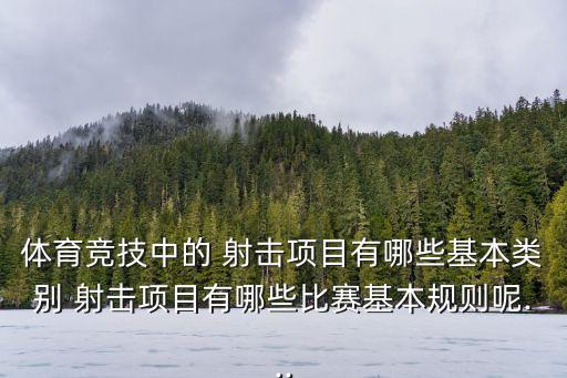 體育競技中的 射擊項目有哪些基本類別 射擊項目有哪些比賽基本規則呢...