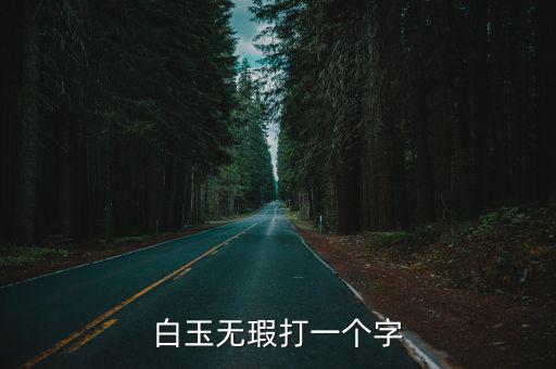 白玉無瑕打一個字