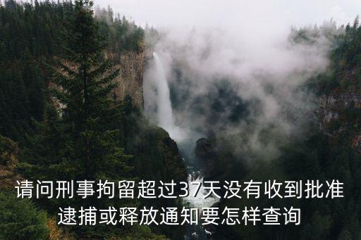 請問刑事拘留超過37天沒有收到批準逮捕或釋放通知要怎樣查詢