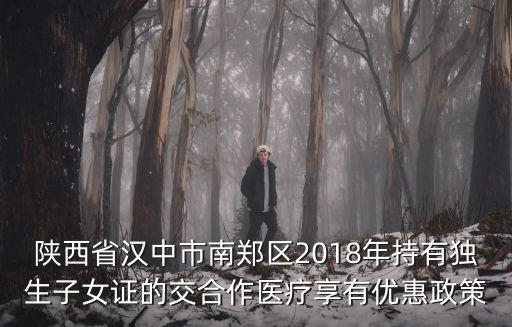 陜西省漢中市南鄭區(qū)2018年持有獨(dú)生子女證的交合作醫(yī)療享有優(yōu)惠政策