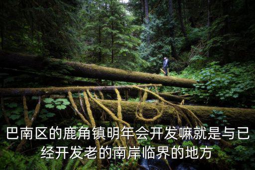 重慶市巴南區2021年重點項目，巴南區的鹿角鎮明年會開發嘛就是與已經開發老的南岸臨界的地方