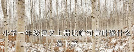 小學一年級語文上冊比喻句黃葉像什么落下來