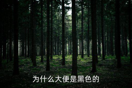 為什么大便是黑色的