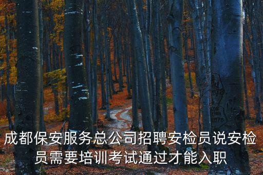 成都保安服務(wù)總公司招聘安檢員說(shuō)安檢員需要培訓(xùn)考試通過(guò)才能入職