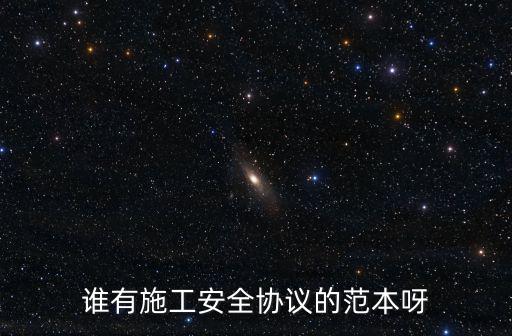 誰有施工安全協(xié)議的范本呀
