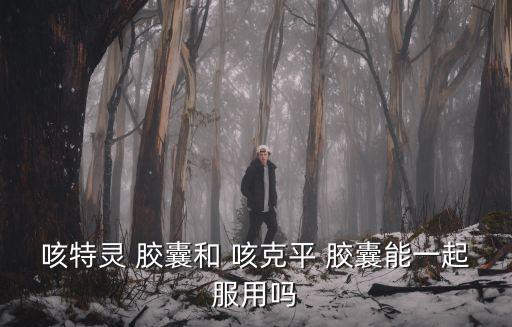 咳特靈 膠囊和 咳克平 膠囊能一起服用嗎
