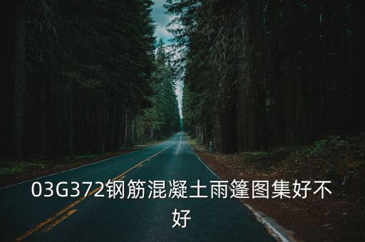 03G372鋼筋混凝土雨篷圖集好不好