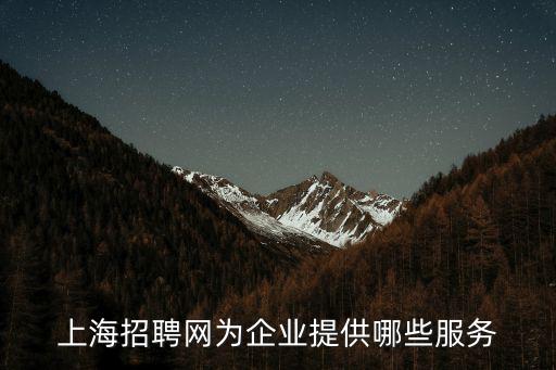 上海招聘網為企業提供哪些服務