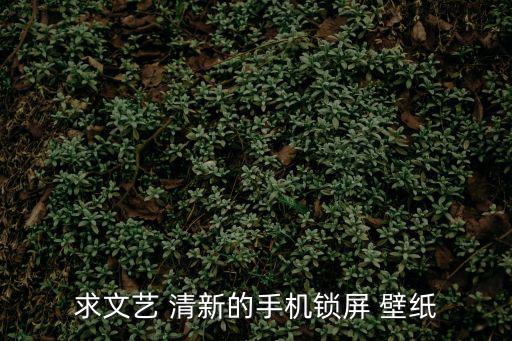 求文藝 清新的手機鎖屏 壁紙